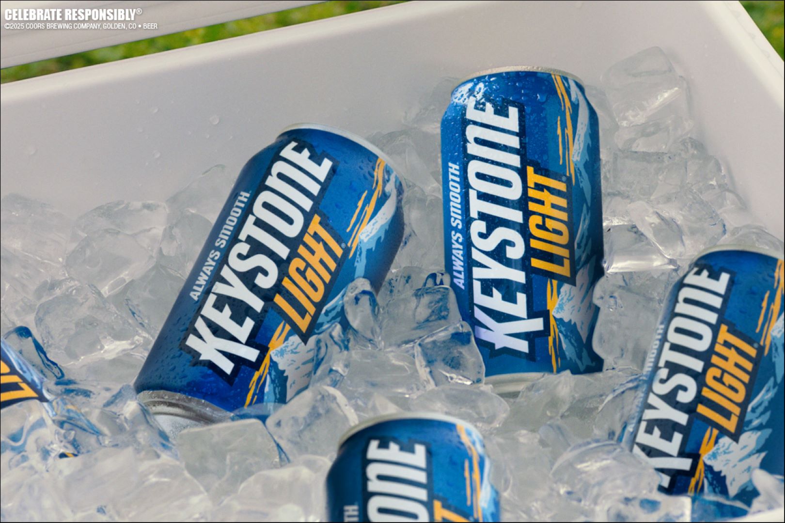 Keystone Light Cans in Ice